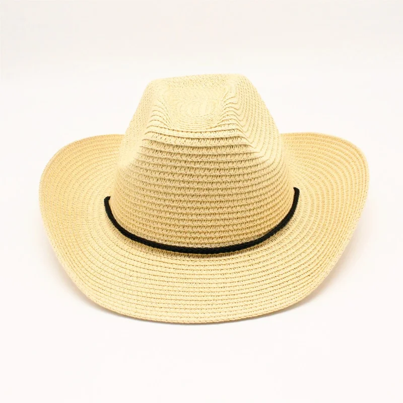 Chapeau De Paille Avec Cordelette Jugulaire Ajustable