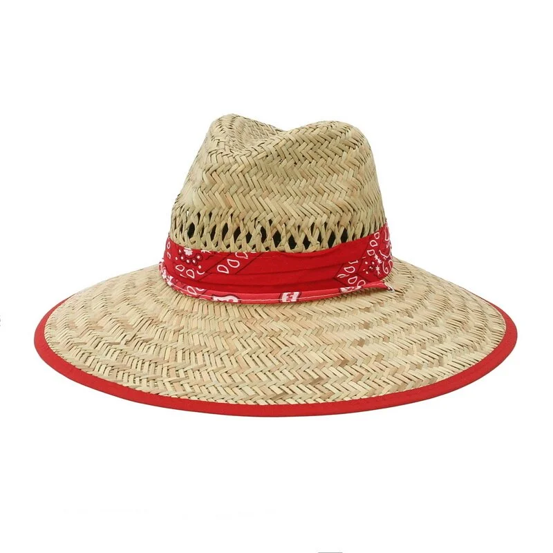 Chapeau De Paille Avec Ruban Rouge
