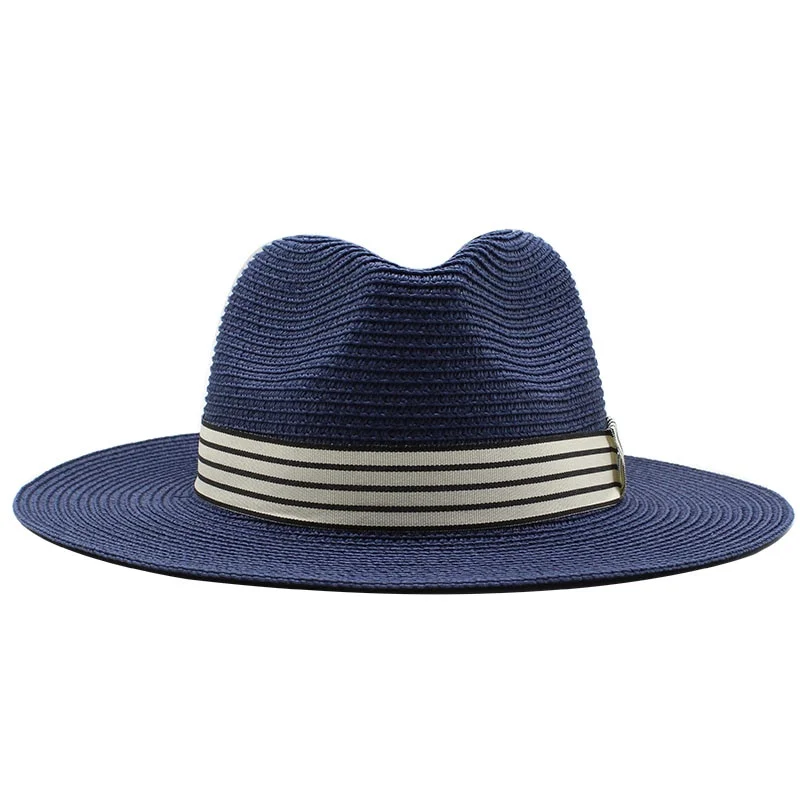 Chapeau De Paille Bleu Marine